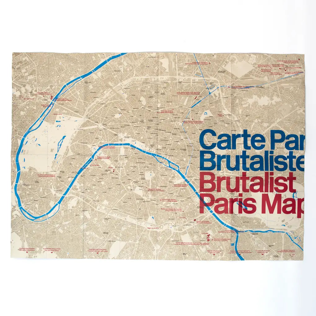 Brutalist Paris Map