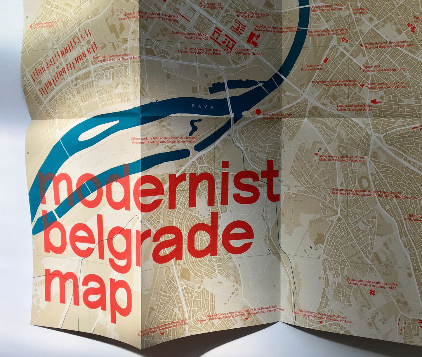 Modernist Belgrade Map