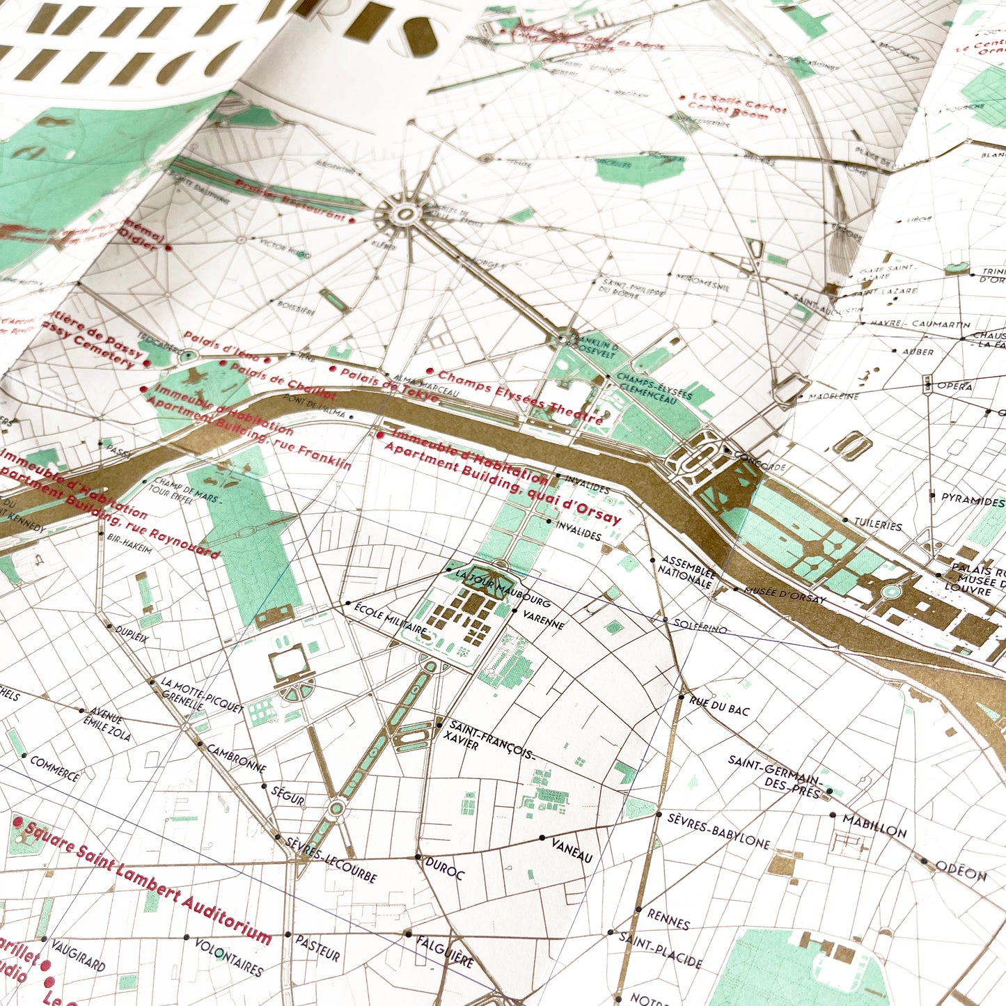 Art Deco Paris Map / Carte Paris Art Déco