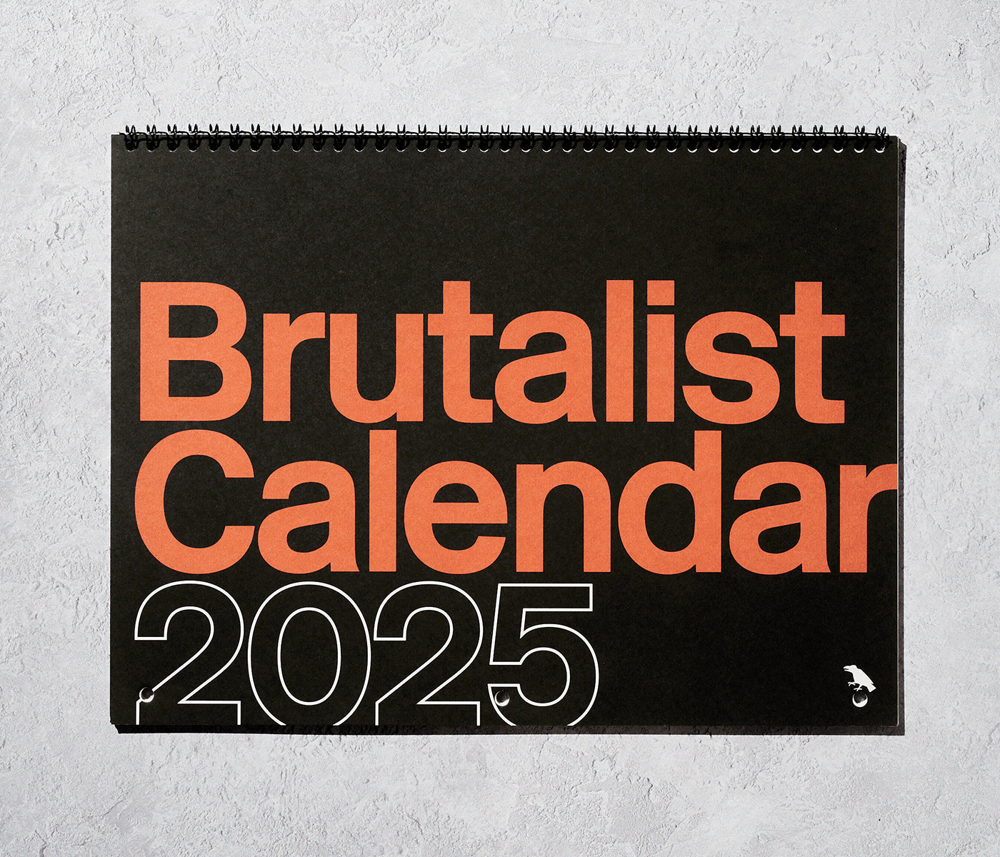 Brutalist Calendar 2025 Monthly calendar with photographs of