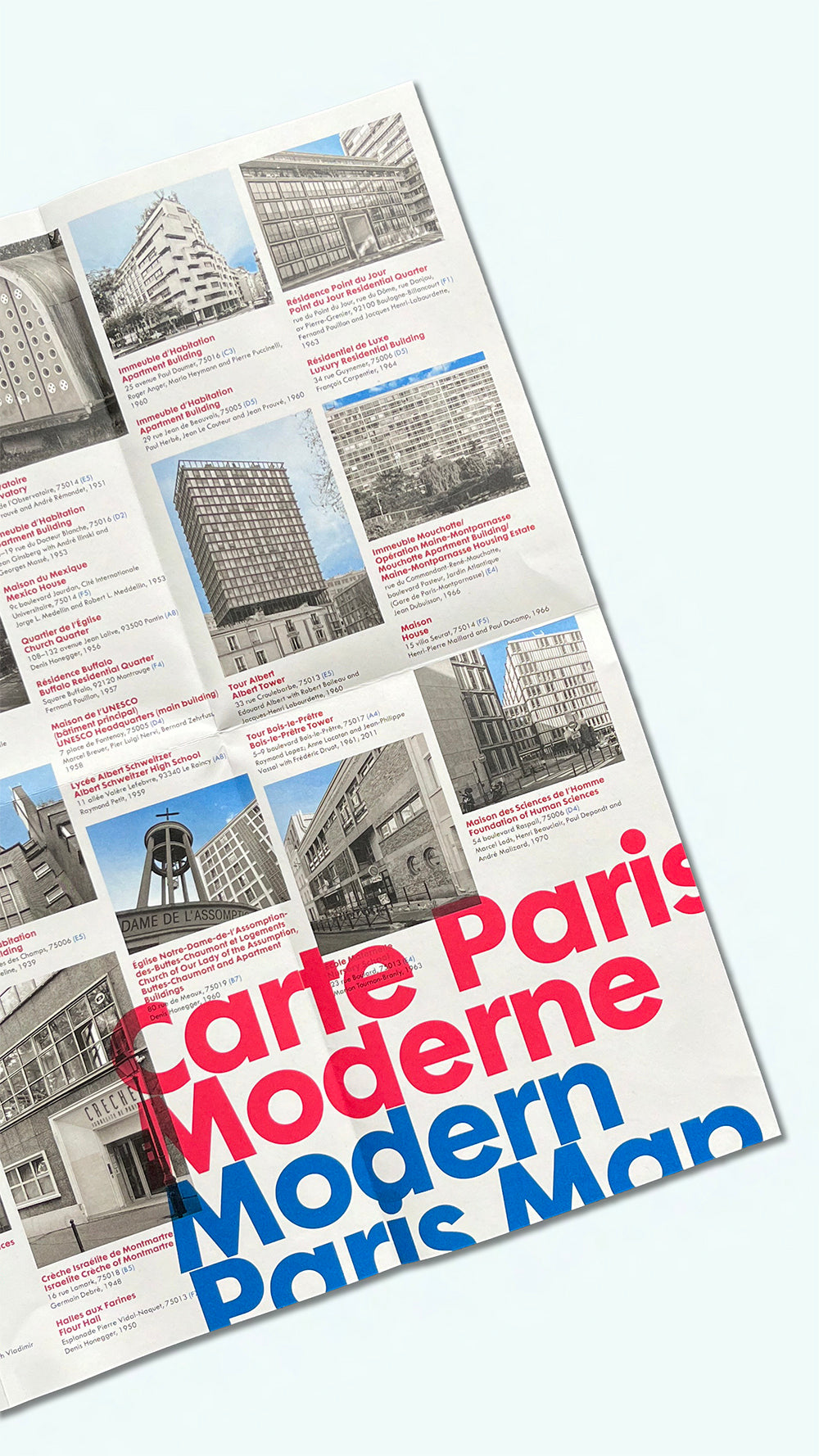 Modern Paris Map / Carte Paris Moderne