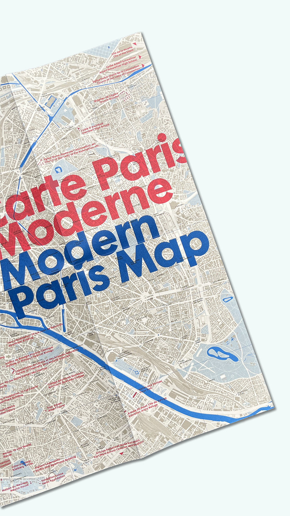 Modern Paris Map / Carte Paris Moderne