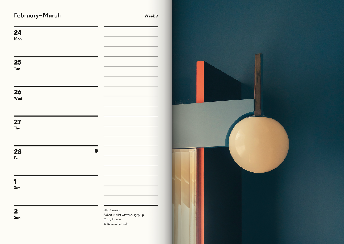 Modernist Weekly Planner 2025