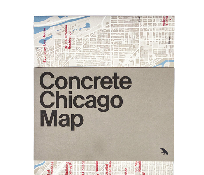 Concrete and Brutalist Chicago Map