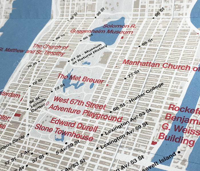 Concrete New York Map Front
