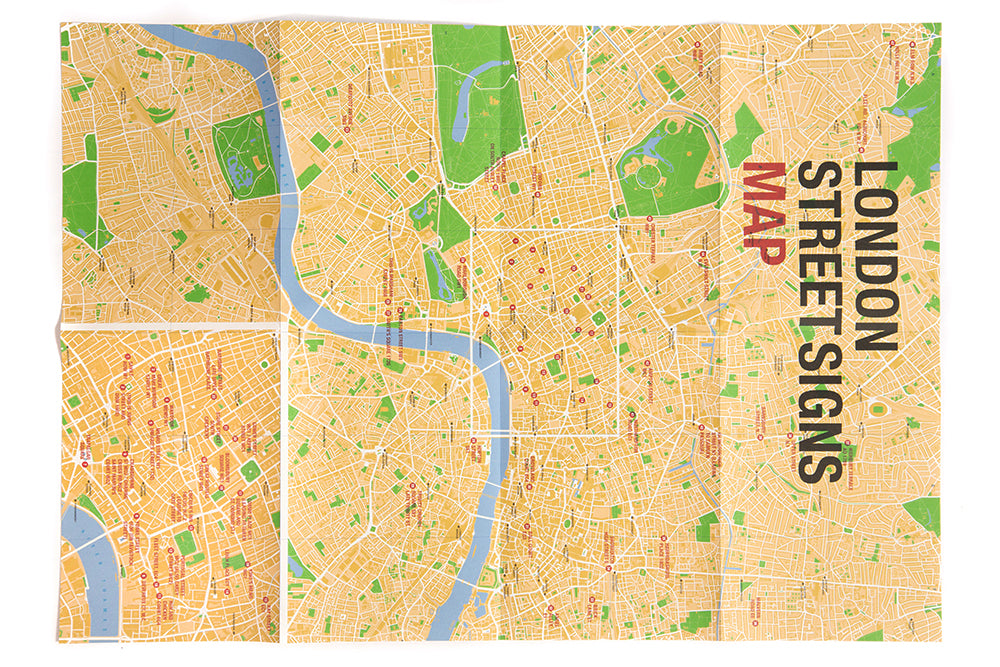 London Street Signs Map by Alistair Hall – Blue Crow Media